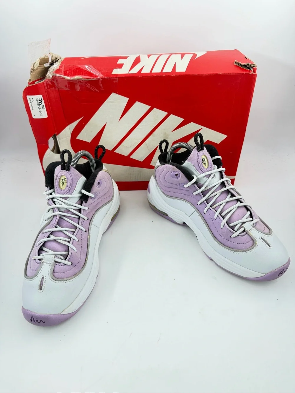 Nike Kids Air Penny II Mid - SZ 7 Y- Lilac Purple Basketball  Sneakers